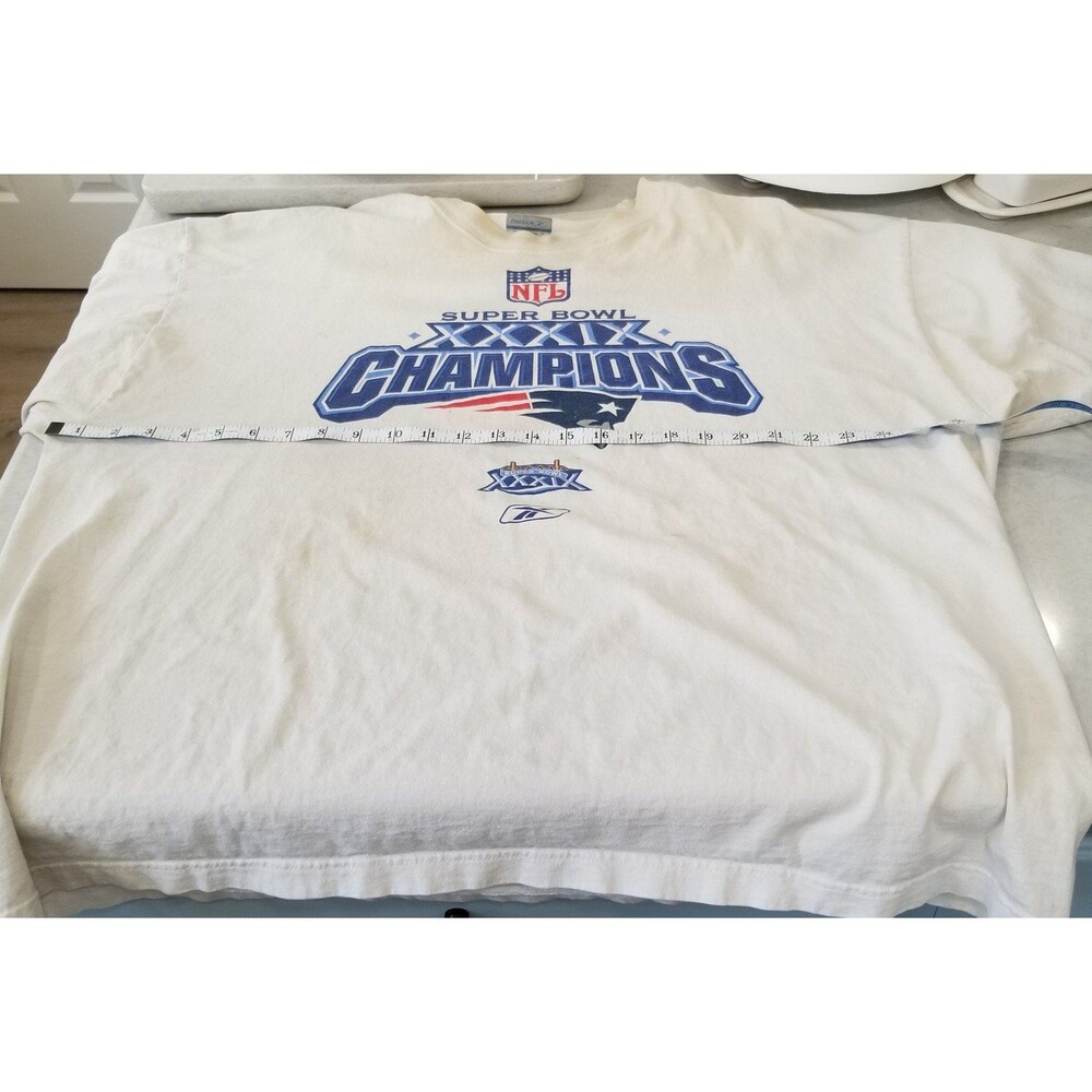 New England Patriots Super bowl 39 championship t shirt Reebok 2xl READ 2005 - Picture 5 of 11